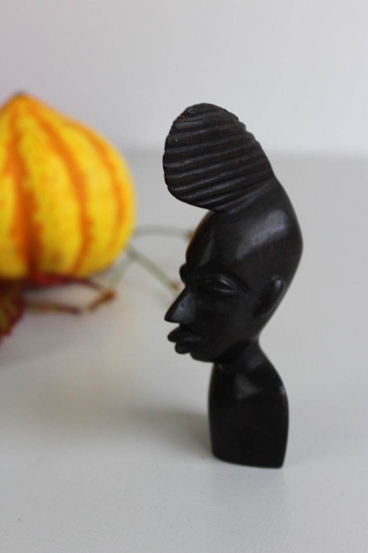 Carved African Hard Wood Head - Kernow Furniture