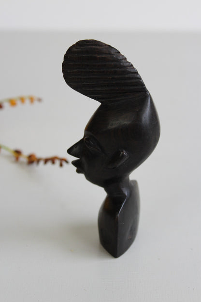 Carved African Hard Wood Head - Kernow Furniture