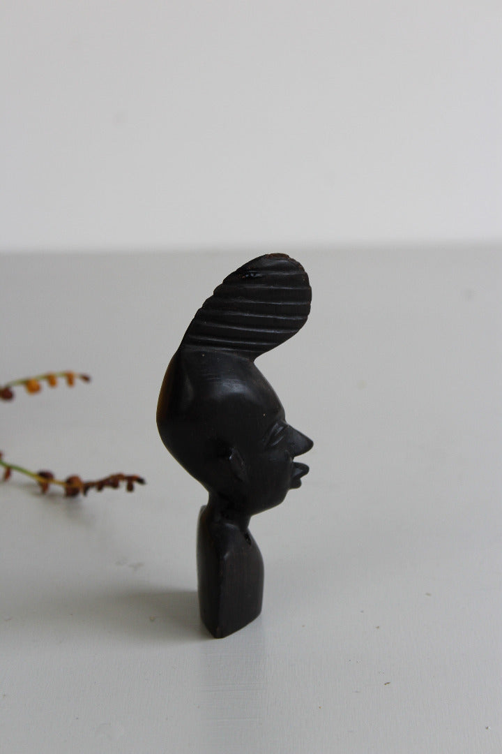 Carved African Hard Wood Head - Kernow Furniture