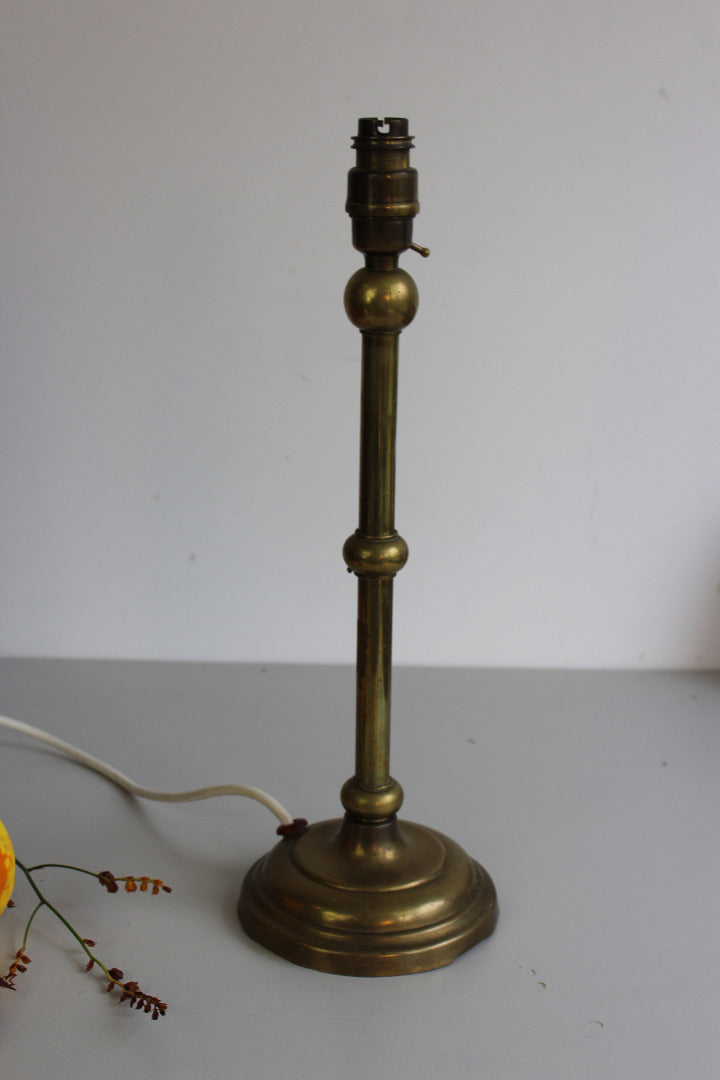 Vintage Brass Table Lamp - Kernow Furniture