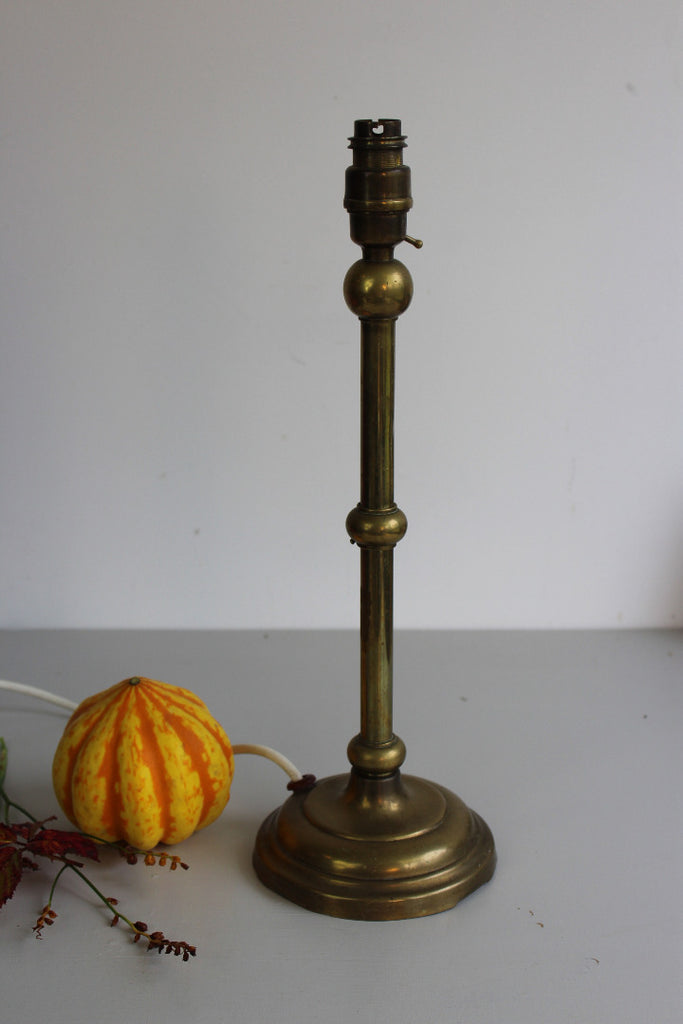 Vintage Brass Table Lamp - Kernow Furniture