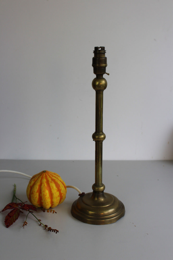 Vintage Brass Table Lamp - Kernow Furniture