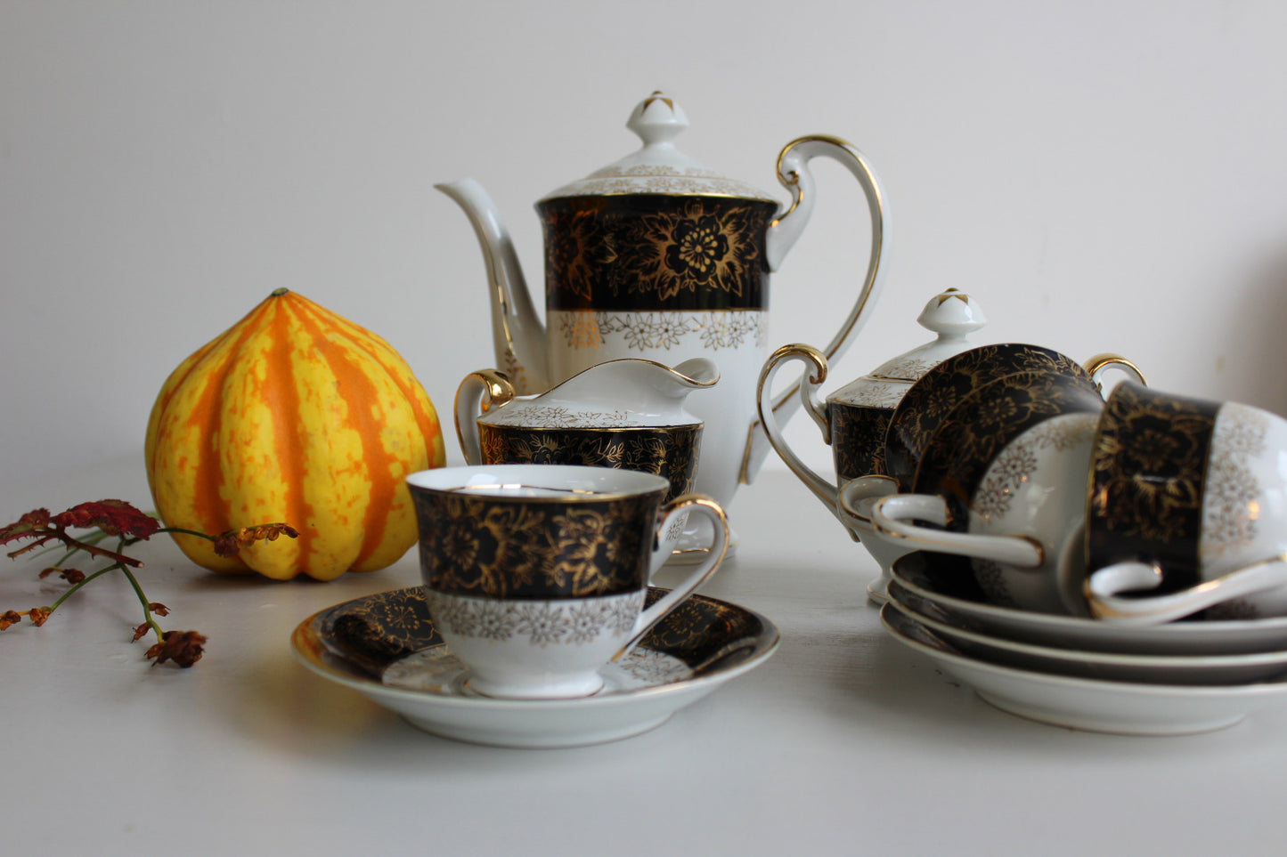 Vintage Snowy China Coffee Set - Kernow Furniture