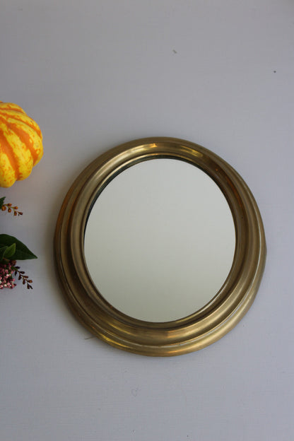 Antique Brass Oval Mirror - Kernow Furniture