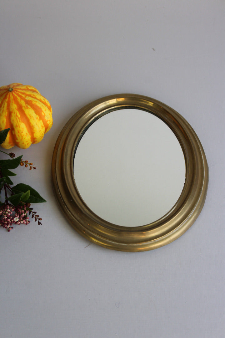 Antique Brass Oval Mirror - Kernow Furniture