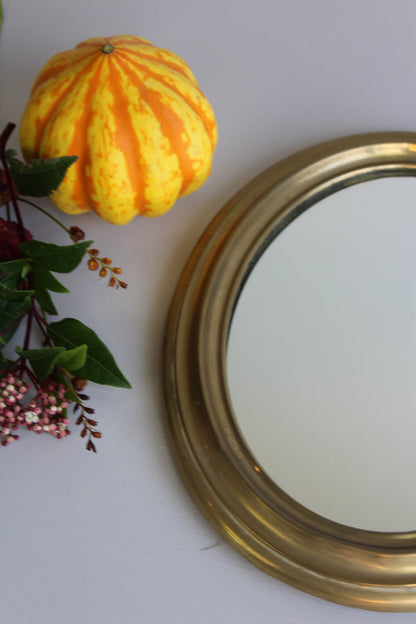 Antique Brass Oval Mirror - Kernow Furniture