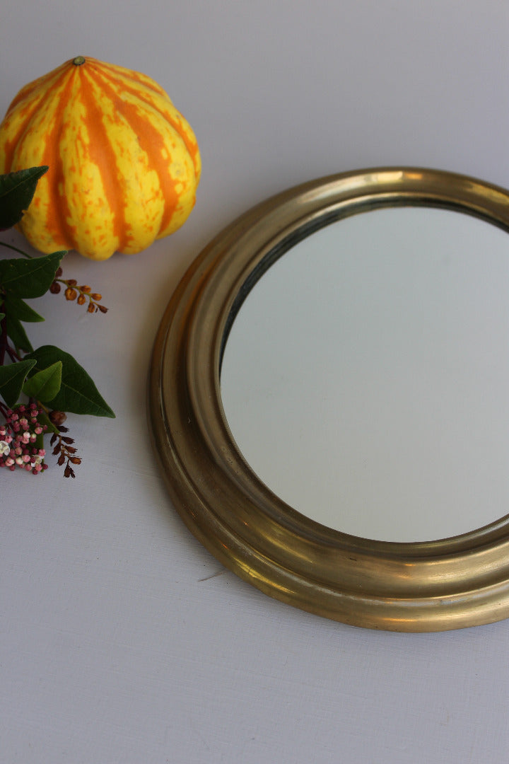 Antique Brass Oval Mirror - Kernow Furniture