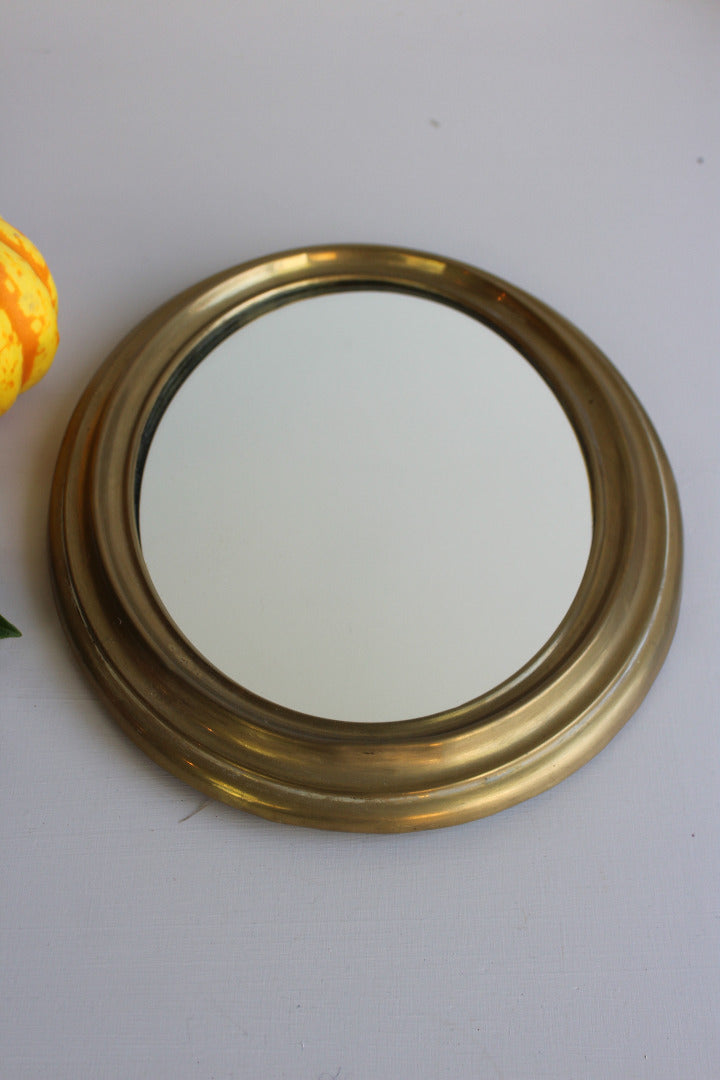 Antique Brass Oval Mirror - Kernow Furniture