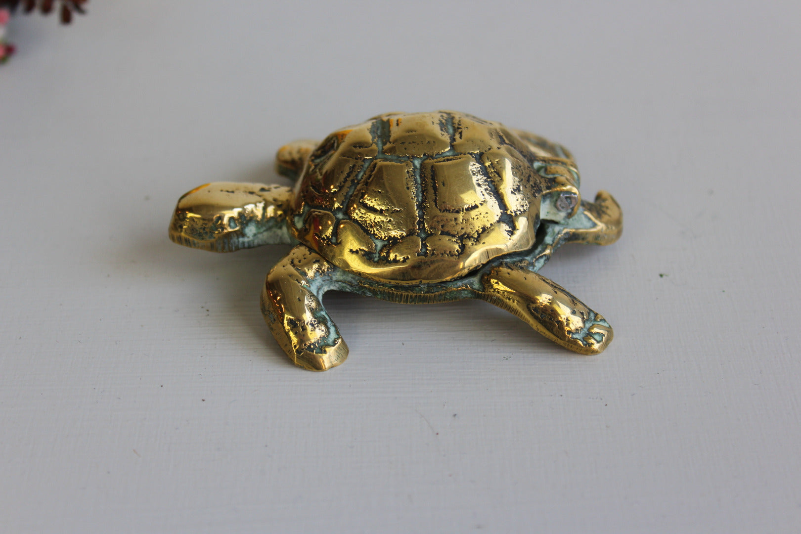 Vintage Brass Turtle Trinket Ashtray - Kernow Furniture