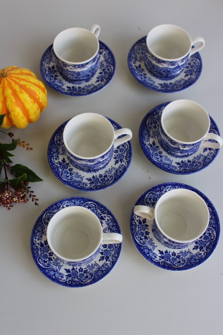 6 Broadhurst English Scene Cups & Saucers - Kernow Furniture