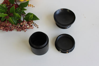 Vintage Ebony Pot & Pin Dish - Kernow Furniture