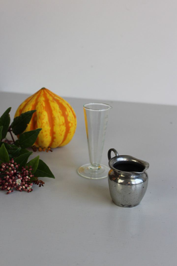 Vintage Glass Measure & EPNS Jug - Kernow Furniture