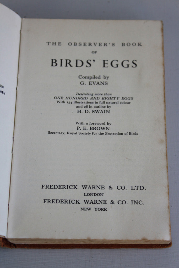 Vintage Observer Bird Eggs Book - Kernow Furniture