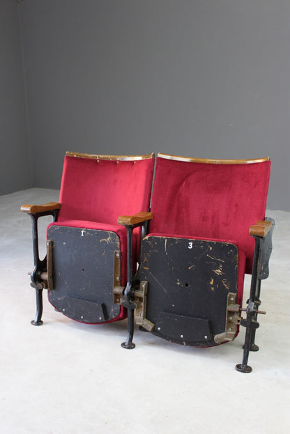 Vintage Folding Theatre Seats - Kernow Furniture