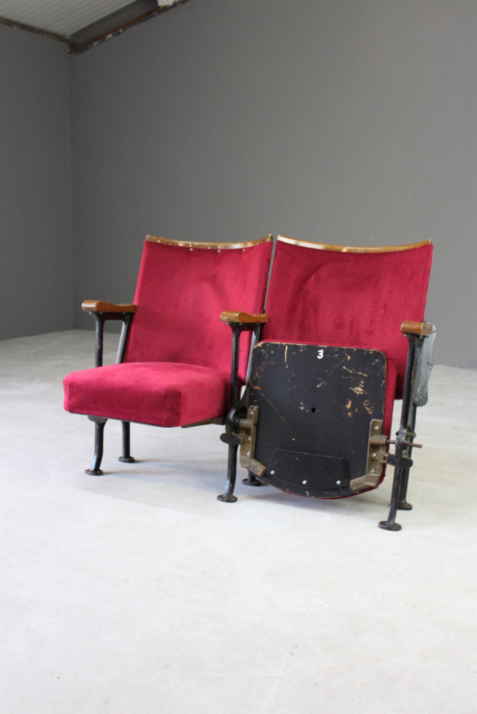 Vintage Folding Theatre Seats - Kernow Furniture