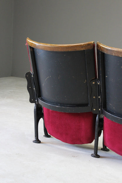 Vintage Folding Theatre Seats - Kernow Furniture