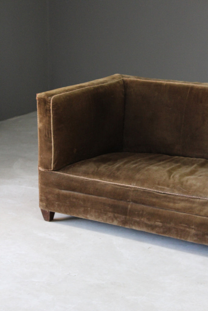 Antique Square Brown Corduroy Sofa Kernow Furniture