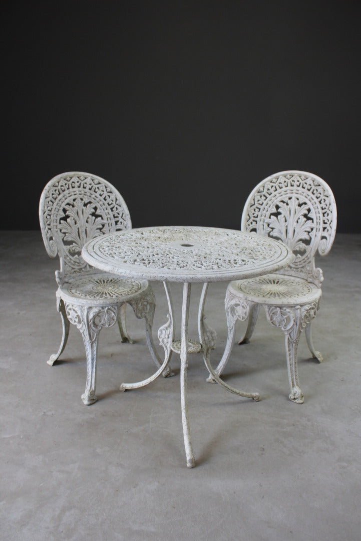 Aluminium Garden Table & Pair of Chairs - Kernow Furniture