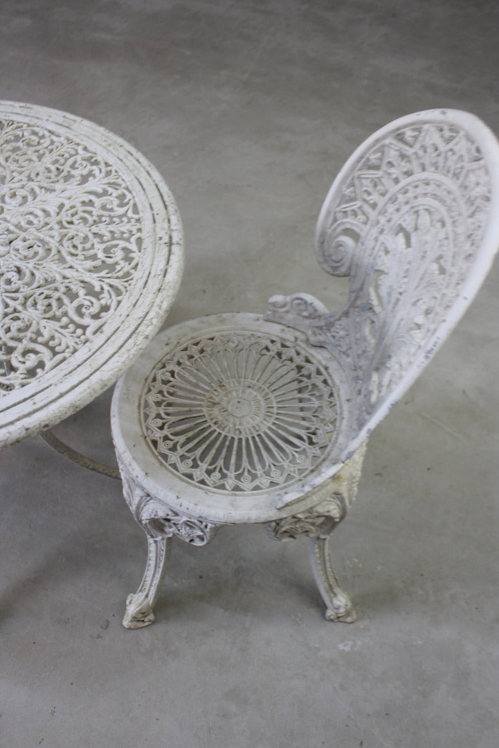 Aluminium Garden Table & Pair of Chairs - Kernow Furniture