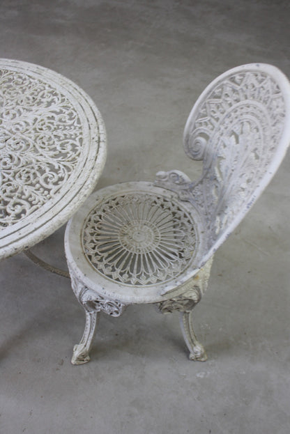 Aluminium Garden Table & Pair of Chairs - Kernow Furniture