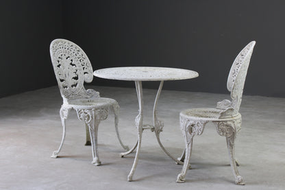 Aluminium Garden Table & Pair of Chairs - Kernow Furniture