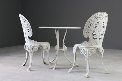 Aluminium Garden Table & Pair of Chairs - Kernow Furniture