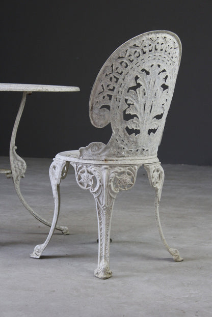 Aluminium Garden Table & Pair of Chairs - Kernow Furniture