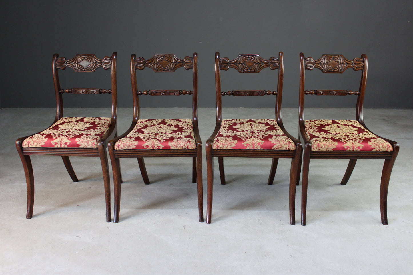 Set 4 Regency Dining Chairs - Kernow Furniture