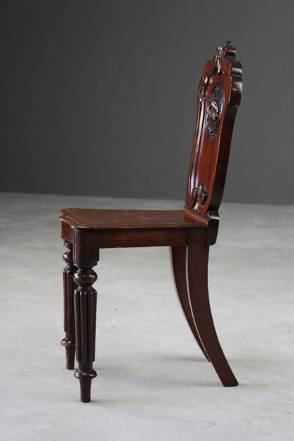 Victorian Mahogany Masonic Hall Chair - Kernow Furniture