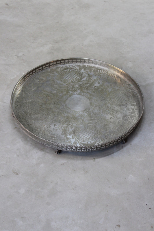 Large Viners Silver Plated Tray - Kernow Furniture