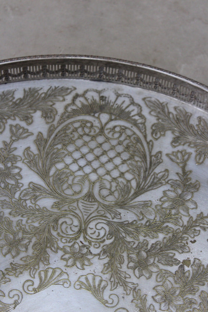 Large Viners Silver Plated Tray - Kernow Furniture