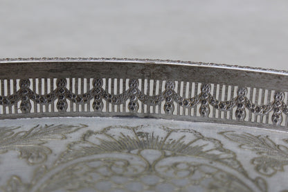 Large Viners Silver Plated Tray - Kernow Furniture