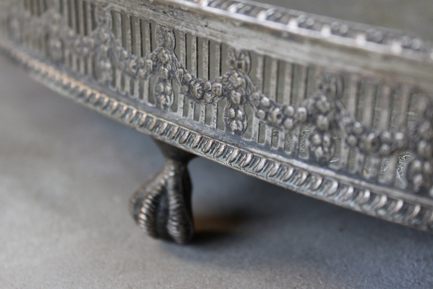 Large Viners Silver Plated Tray - Kernow Furniture