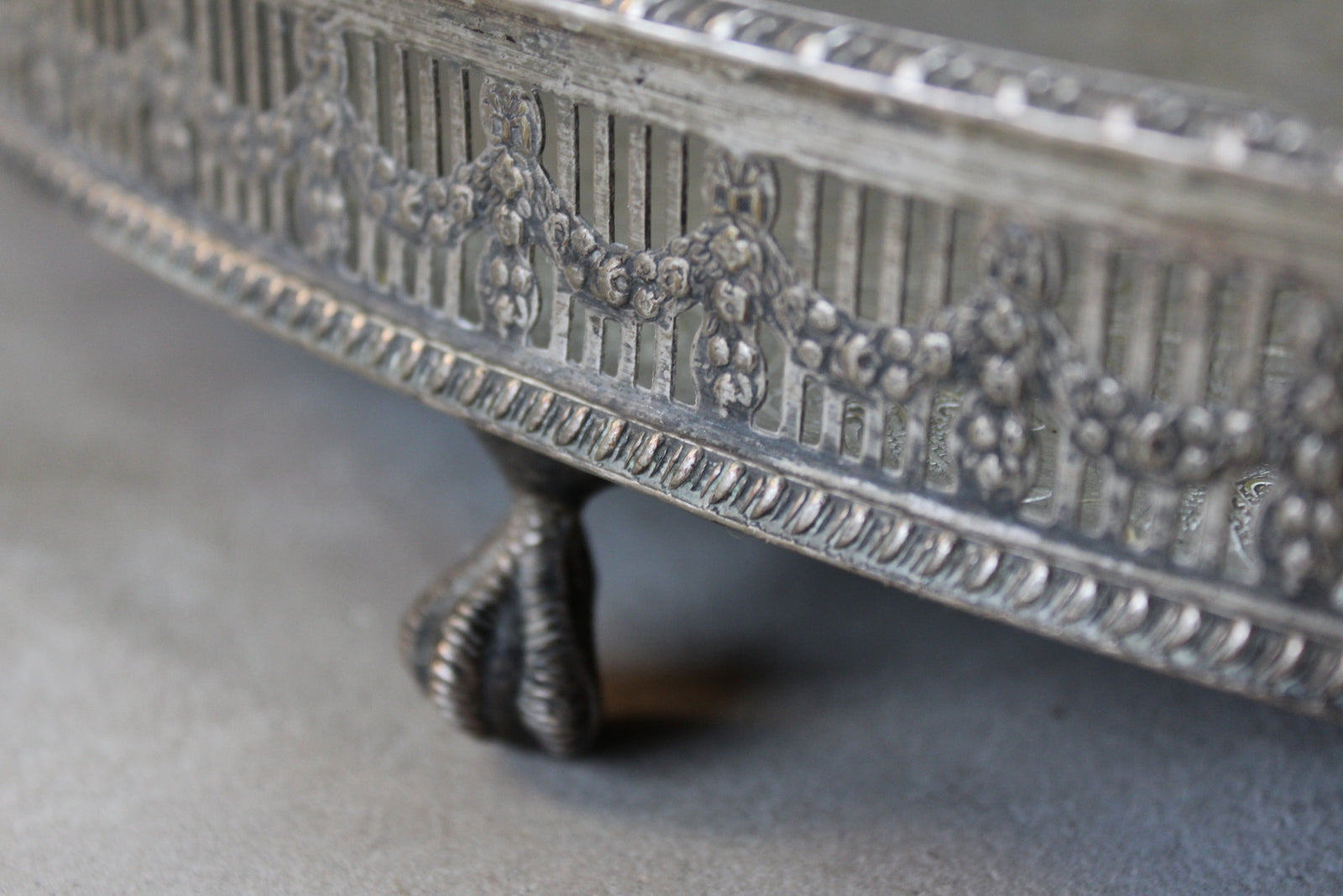Large Viners Silver Plated Tray - Kernow Furniture