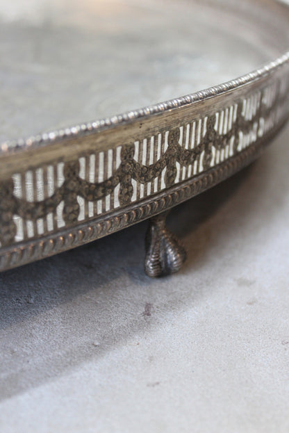 Large Viners Silver Plated Tray - Kernow Furniture