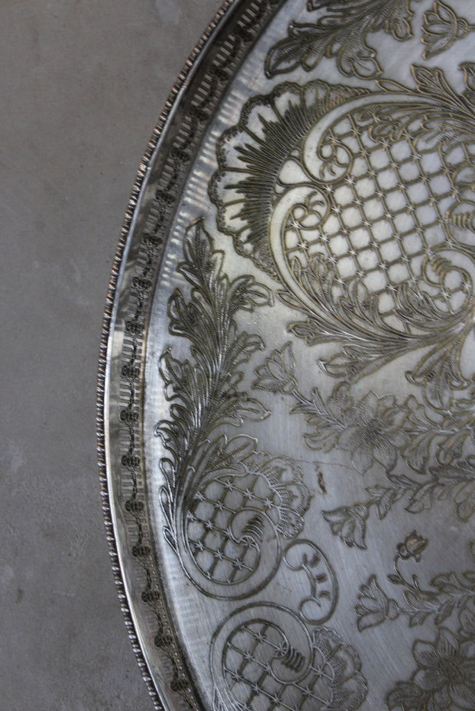 Large Viners Silver Plated Tray - Kernow Furniture