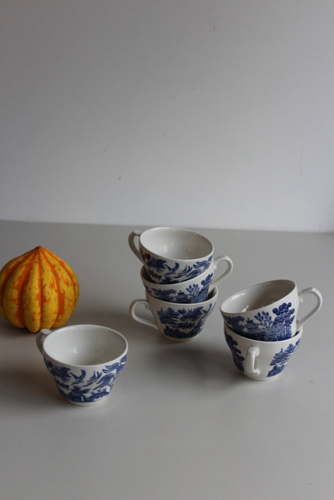 Blue & White Willow Cups - Kernow Furniture