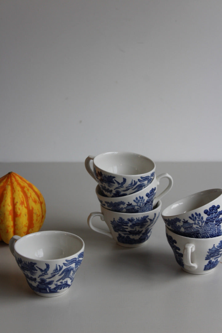 Blue & White Willow Cups - Kernow Furniture