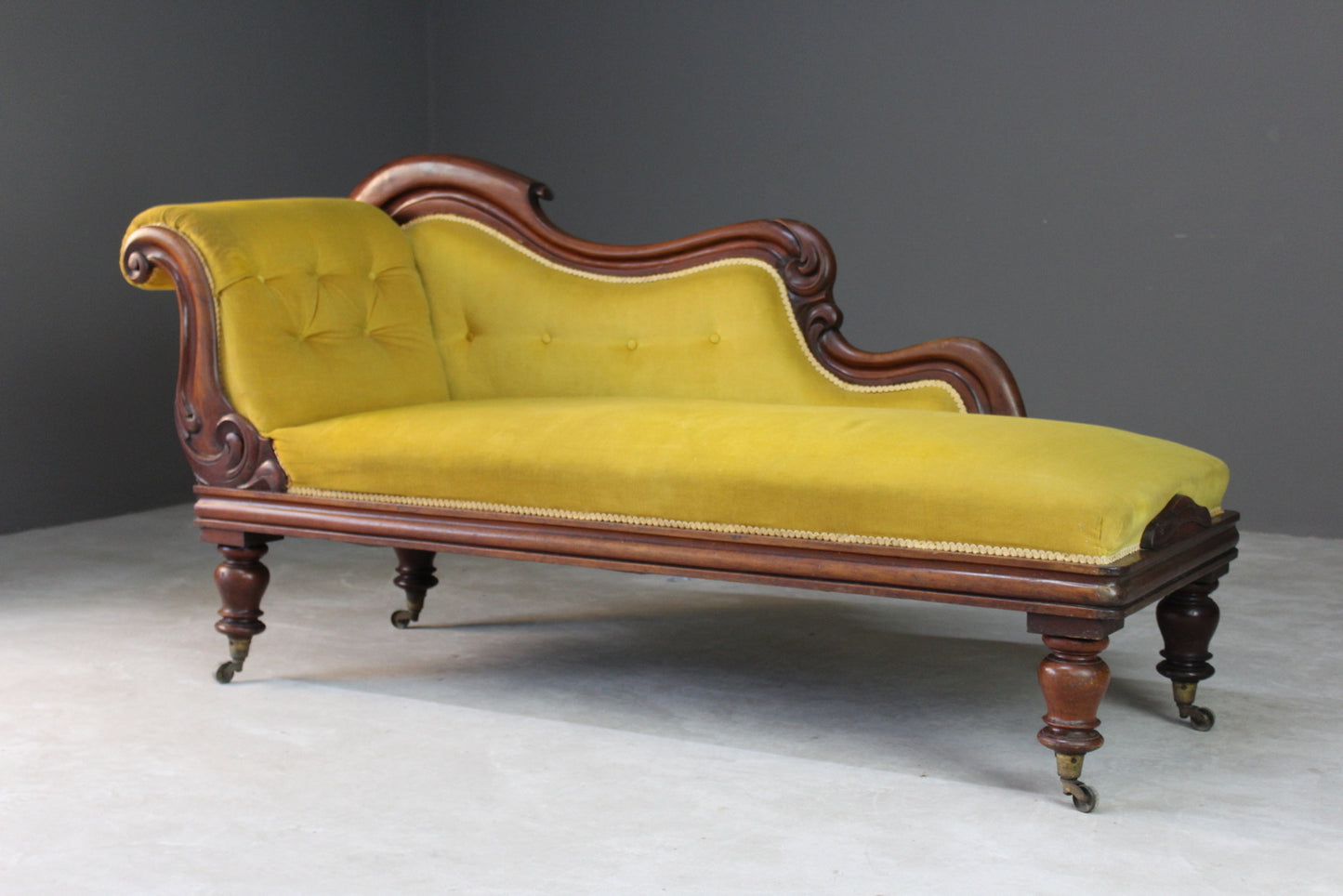 Victorian Mahogany Chaise Longue - Kernow Furniture