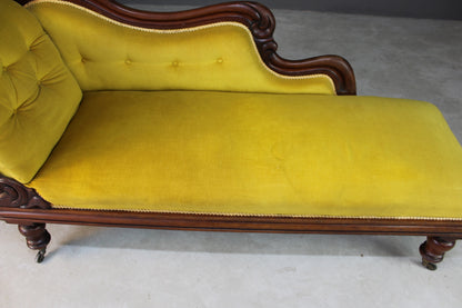 Victorian Mahogany Chaise Longue - Kernow Furniture