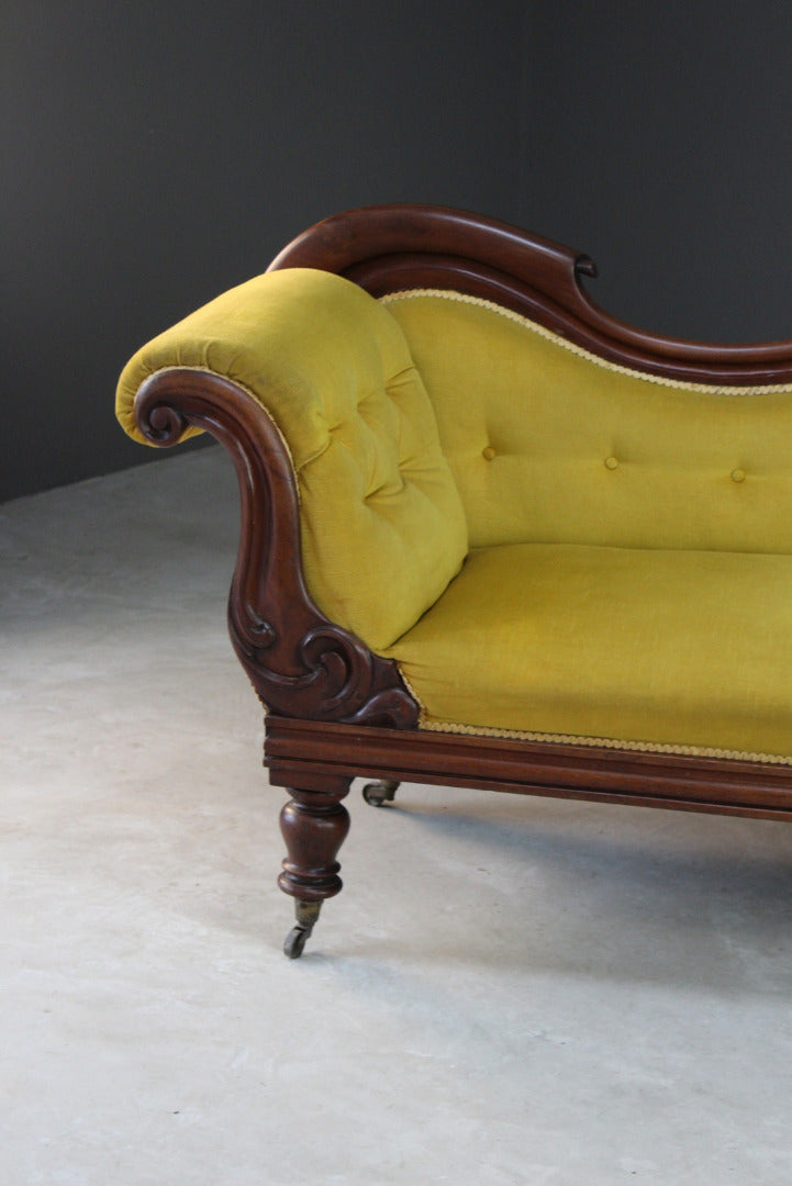 Victorian Mahogany Chaise Longue - Kernow Furniture