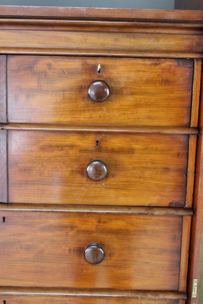 Antique Victorian Mahogany Compactum Wardrobe - Kernow Furniture