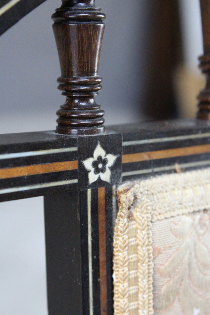 Antique Victorian Ebonised Occasional Chair - Kernow Furniture