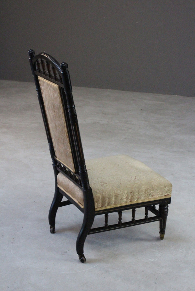 Antique Victorian Ebonised Occasional Chair - Kernow Furniture