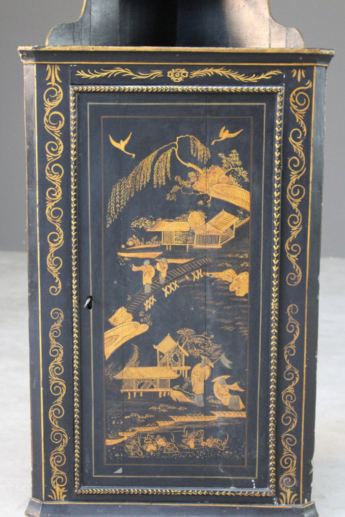Antique Oriental Style Chinoiserie Wall Cabinet - Kernow Furniture