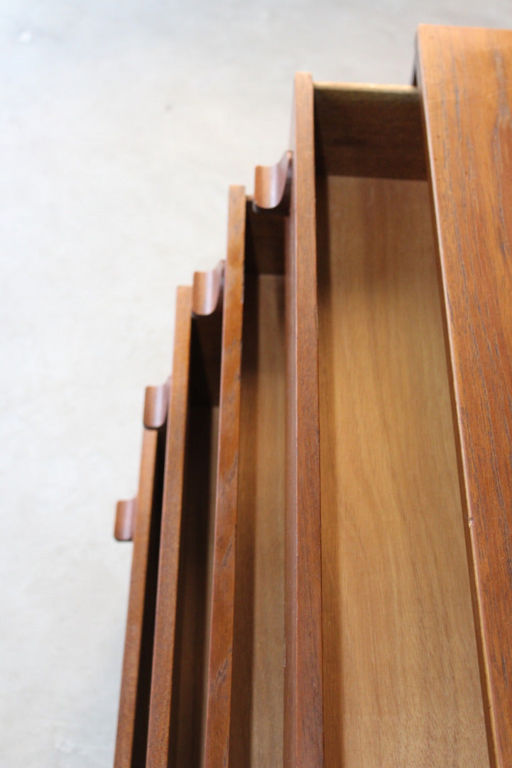 Retro Stag Cantata Teak Chest of Drawers - Kernow Furniture