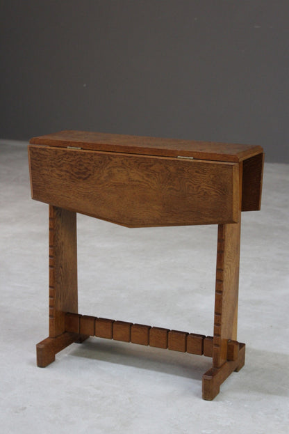 Early 20th Century Ash Drop Leaf Side Table - Kernow Furniture