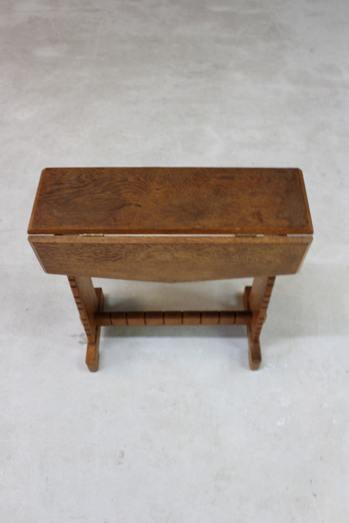 Early 20th Century Ash Drop Leaf Side Table - Kernow Furniture