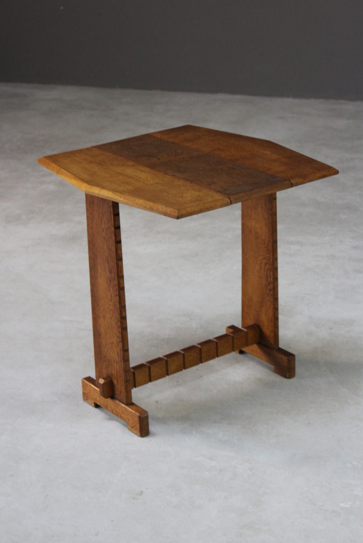 Early 20th Century Ash Drop Leaf Side Table - Kernow Furniture