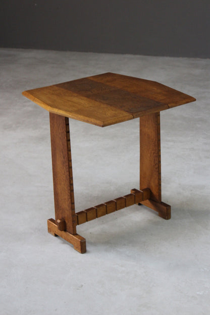 Early 20th Century Ash Drop Leaf Side Table - Kernow Furniture